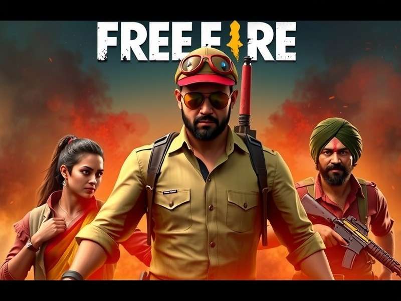 Free Fire Pioneers - Main Interface featuring Indian-themed characters Free Fire Pioneers Main Screen with Indian Characters